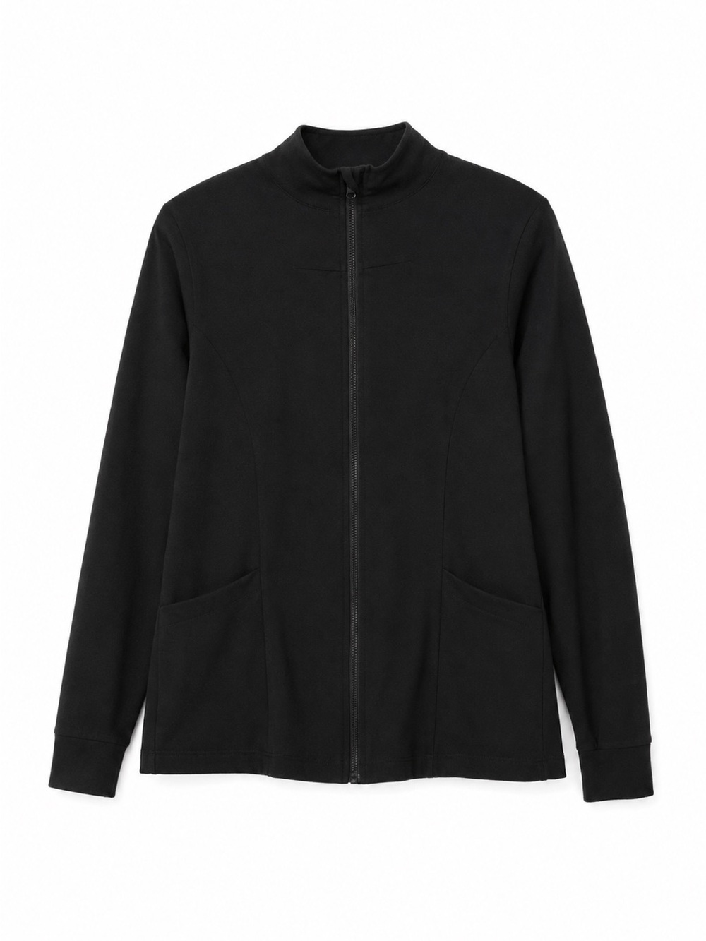 Mandala Scrub Jacket Black Full Zip Healthcare Medical Uniform Size Small